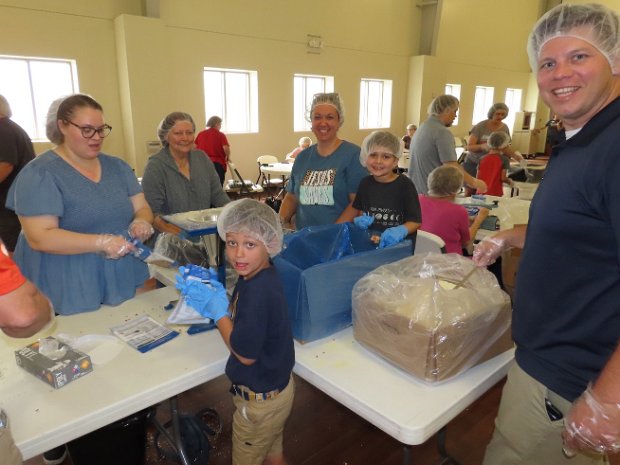 Feed My Starving Children Volunteering April 2023 Saturday April 1, 2023; Volunteering with Feed My Starving Children