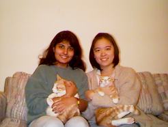 Rahila and Mandy with Basil and Joules