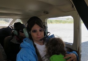 IMG 6548  Mommy and Phelan in the plane, Chitina Airport, Chitina, AK