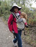 IMG 6692  Mommy and Phelan on Root Glacier Trail, Wrangell-St. Elias National Park, AK