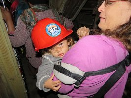 IMG 6854  Phelan wearing a hard had, Kennecott Concentration Mill, Kennecott Mine,  Wrangell-St. Elias National