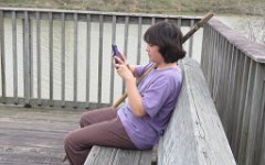 IMG_5911 Megan taking a photo, Matagorda County Birding Center, Bay City, Tx