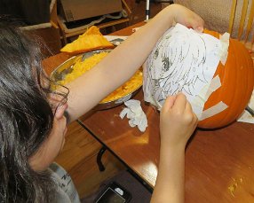IMG_4066 Megan working on her Carving