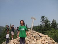 IMG 4748  Megan at South Bubble Peak (elevation 768 ft), Acadia NP