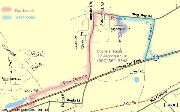 Westbound: US17 West to Kahler Rd (Between Exit 51 and 49). Right onto Kahler Rd. and then Left onto Sing Sing Rd Eastbound & Northbound: US17 East to Exit 49 (Zenker Dr). From the end of off Ramp take a left, on Zenker Drive take a right to Hibbard Rd, and a left onto Sing Sing Rd.