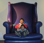 IMG 0503  Winston and Megan in the Big chairVirginia Children's Museum, Portsmouth, VA