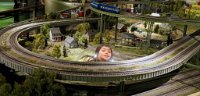 IMG 7820  Megan in the Model Train Set, Virginia Children's Museum, Portsmouth, VA