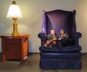 IMG 7850  Josh and Jessica in the Big chair, Virginia Children's Museum, Portsmouth, VA