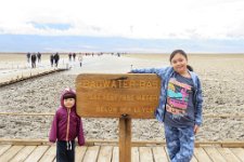 IMG_6918 Phelan and Megan at Badwater Basin Sign, Death Valley National Park