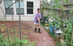 IMG_9848 Megan Pressure washing the patio